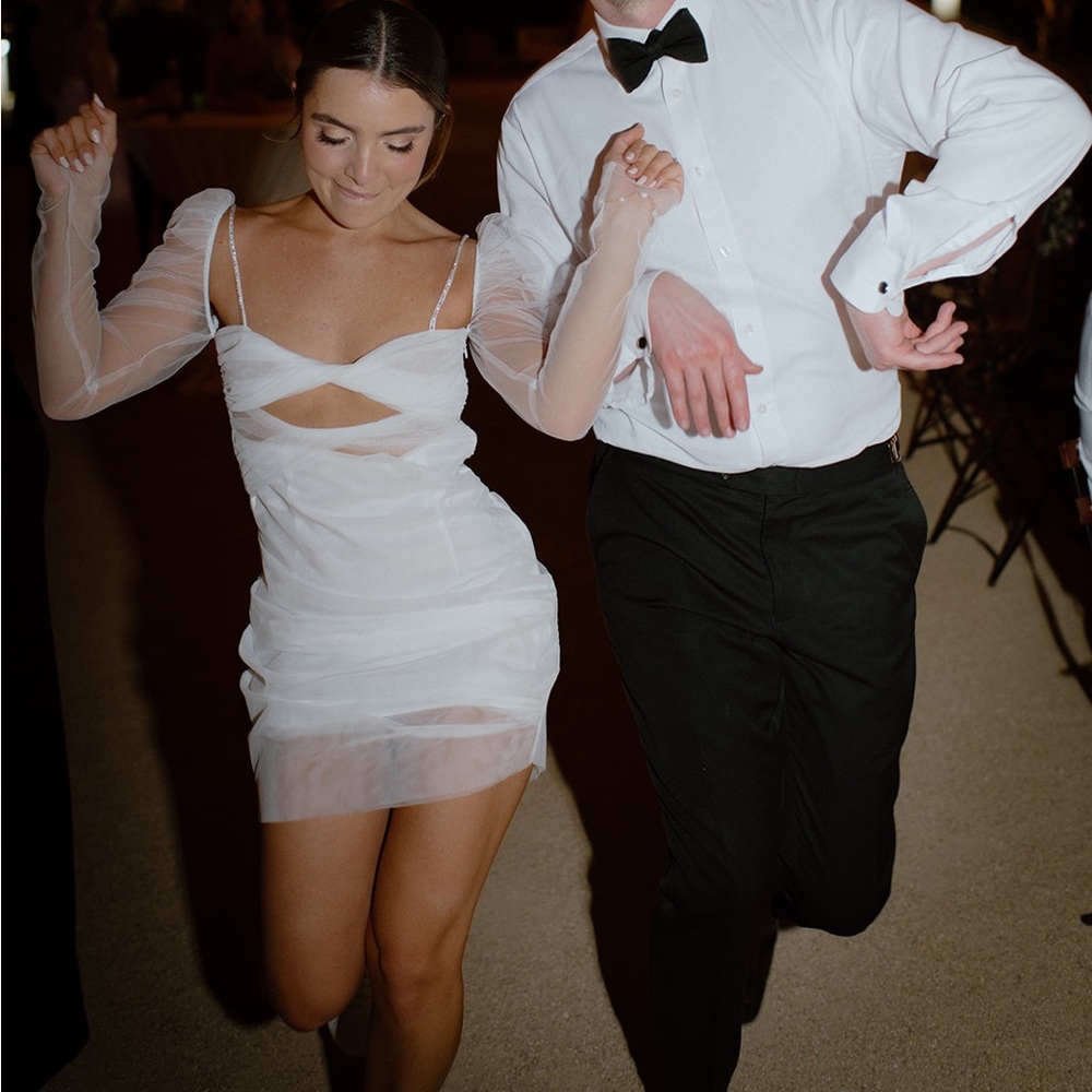 The Bar Jean Dress in Blanc